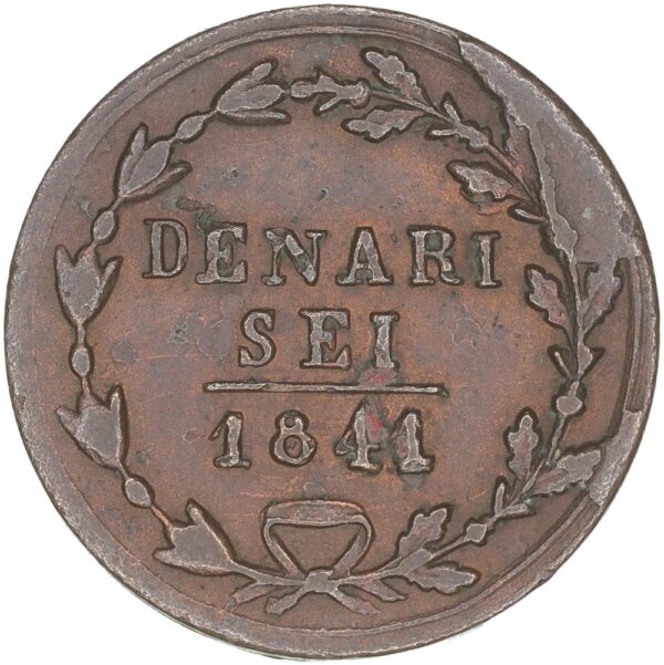 Ticino, 6 Denari, 1841, unz-