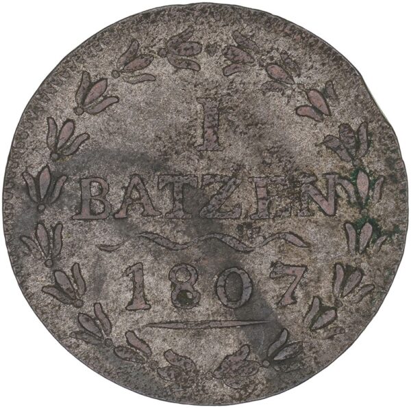 Aargau, 1 Batzen, 1807, ss