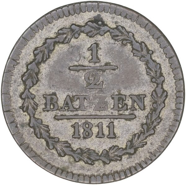 Uri, 1/2 Batzen, 1811, vz-unz