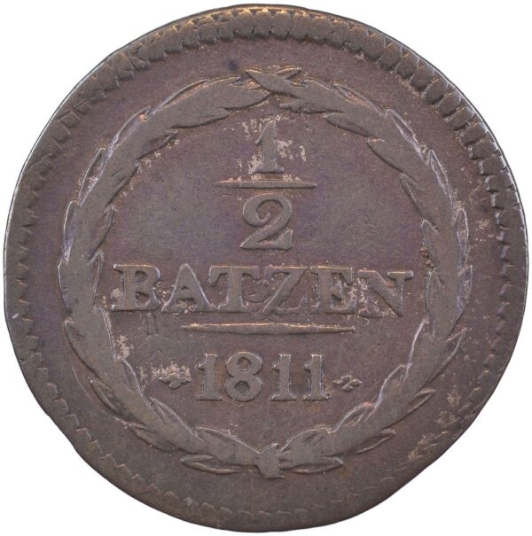 Nidwalden, 1/2 Batzen, 1811, vz