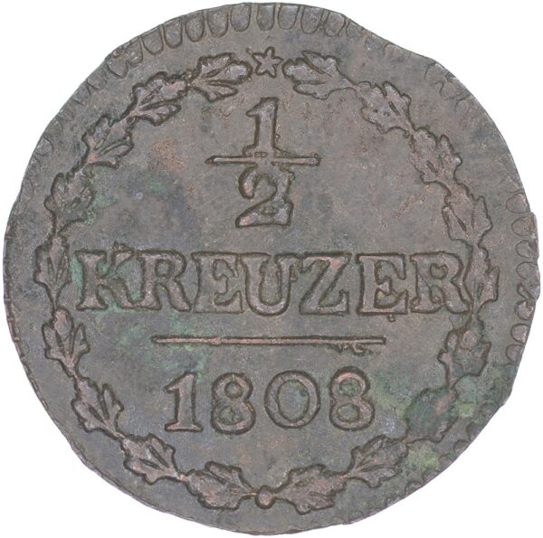 Thurgau, 1/2 Kreuzer, 1808, vz