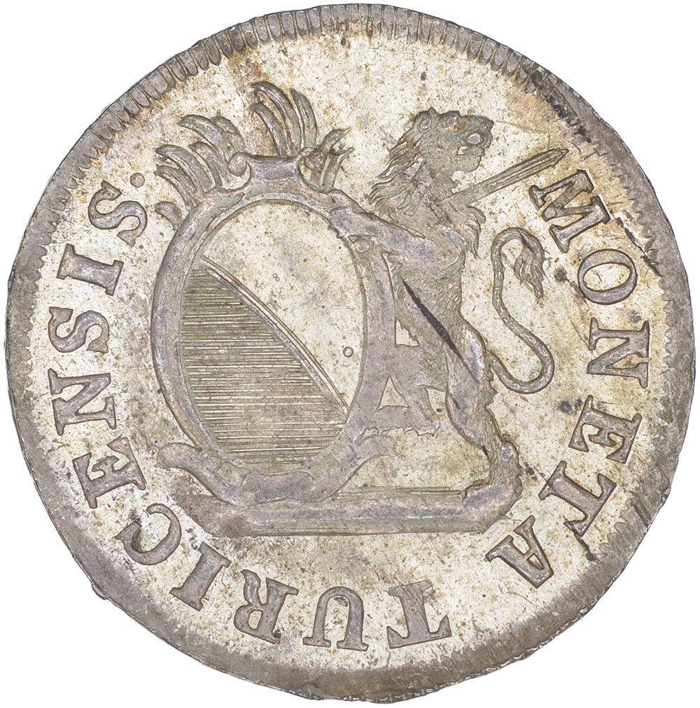 Zürich, 5 Schilling, 1784, vz-unz