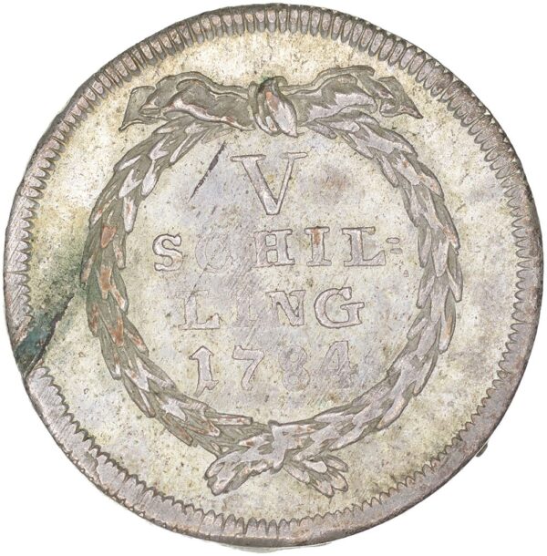Zürich, 5 Schilling, 1784, vz-unz
