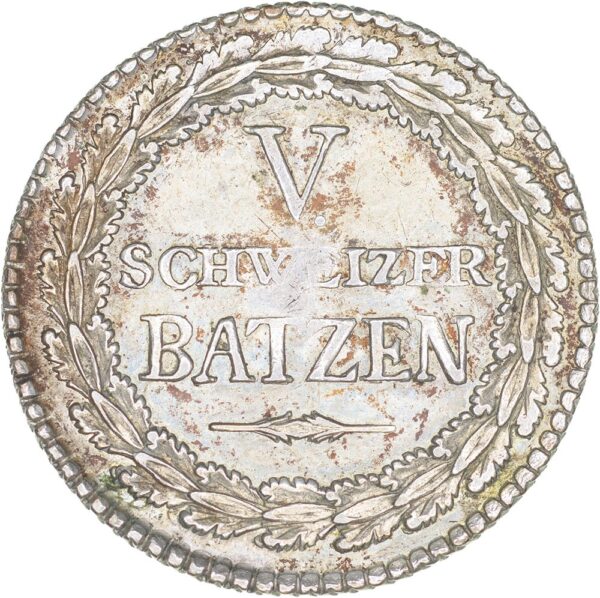 Graubünden, 5 Batzen, 1807, vz-unz