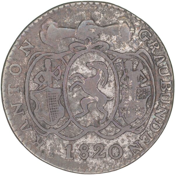 2022_1 Graubünden, 1/2 Batzen, 1820, ss-vz