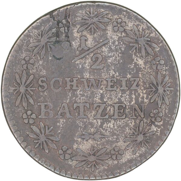Graubünden, 1/2 Batzen, 1820, ss-vz