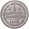 Thurgau, 1/2 Batzen, 1808, unz/stgl