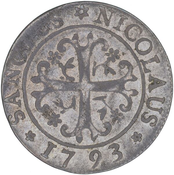 Freiburg, 1/2 Batzen, 1793, vz-unz