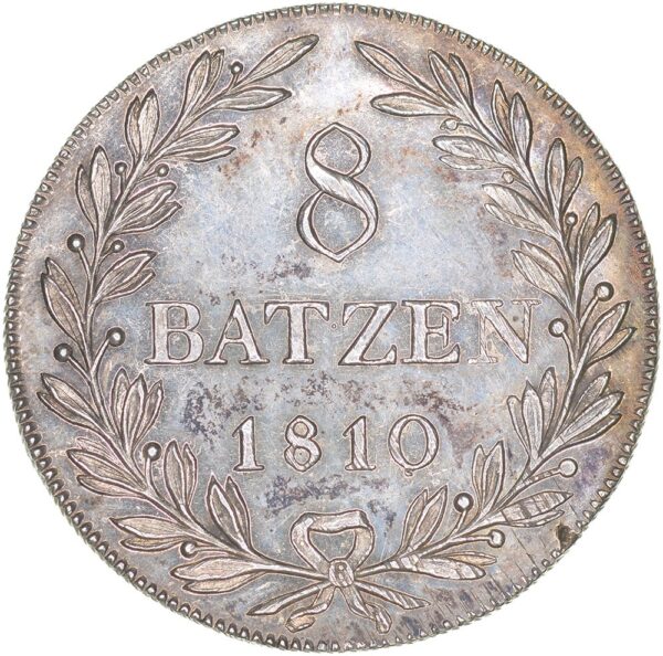 Zürich, 8 Batzen, 1810, vz-unz