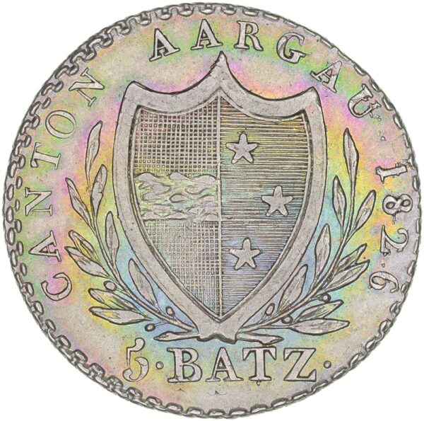 2093_1 Aargau, 5 Batzen, 1826, unz-