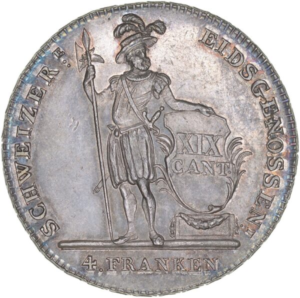 2099_1 Luzern, 4 Franken, 1814, vz-unz