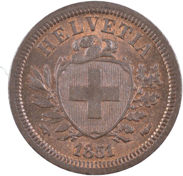 25005_1 1 Rappen, 1851, unz/stgl