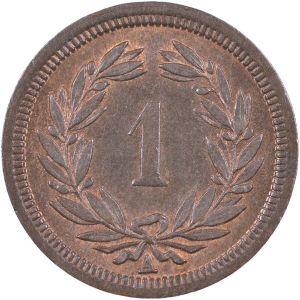 1 Rappen, 1851, unz/stgl