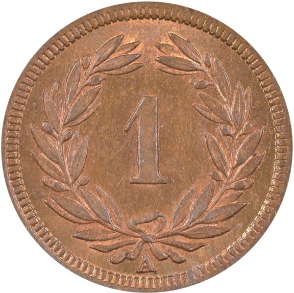 1 Rappen, 1851, Stempelglanz