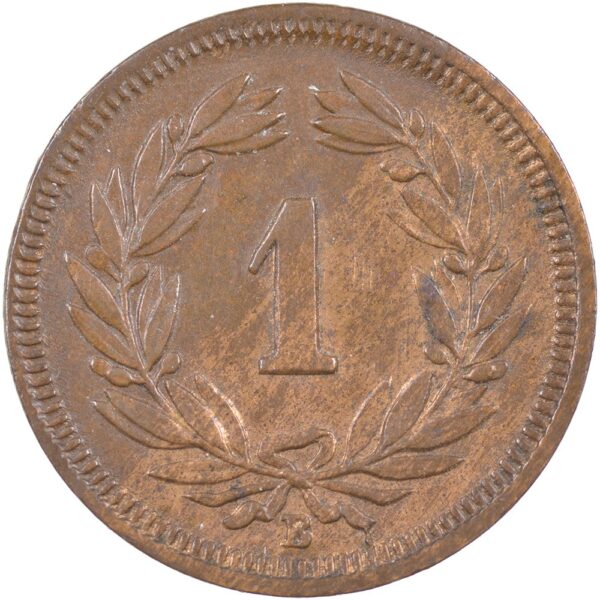1 Rappen, 1853, fast unzirkuliert