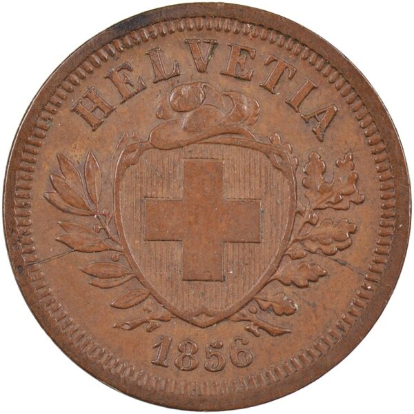 25017_1 1 Rappen, 1856, unzirkuliert