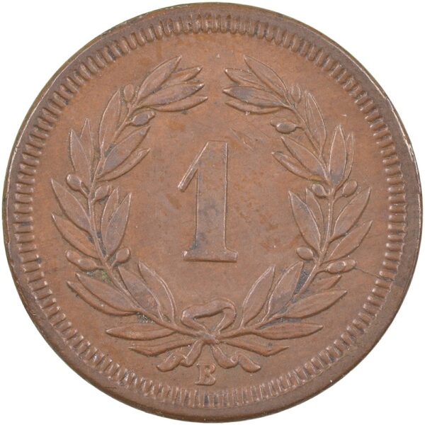 1 Rappen, 1870, unzirkuliert