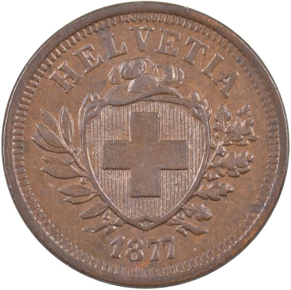 25043_1 1 Rappen, 1877, fast unzirkuliert
