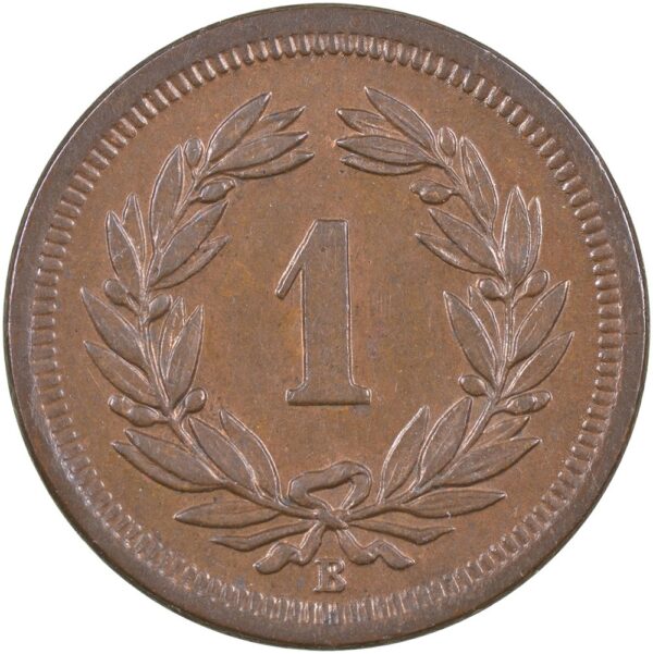 1 Rappen, 1877, fast unzirkuliert