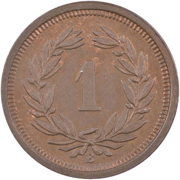 1 Rappen, 1878, unzirkuliert