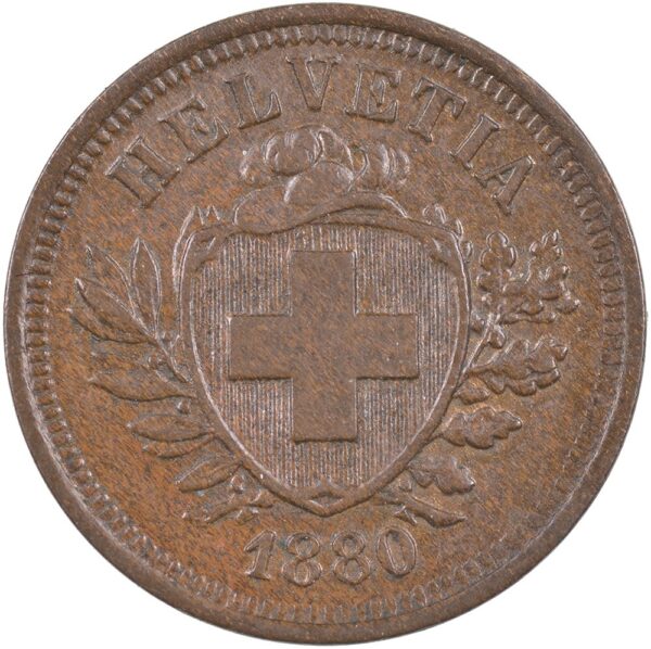 25053_1 1 Rappen, 1880, fast unzirkuliert