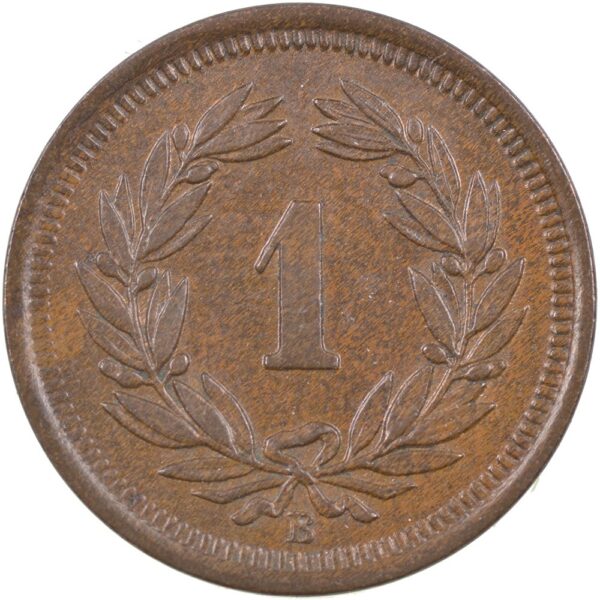 1 Rappen, 1880, fast unzirkuliert