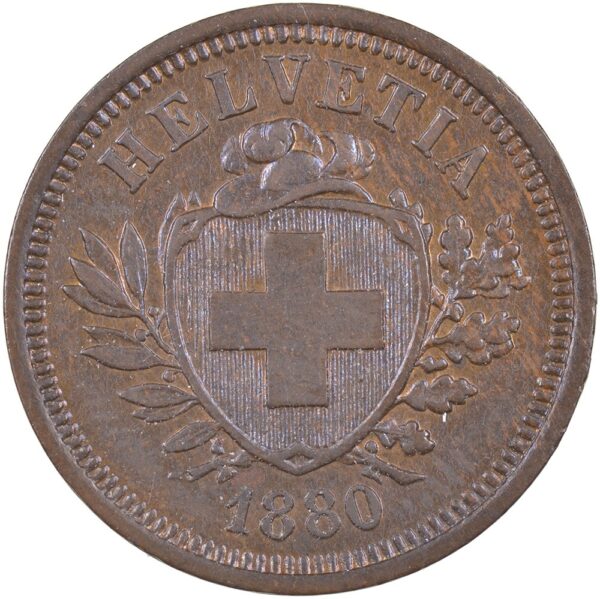 25054_1 1 Rappen, 1880, unzirkuliert