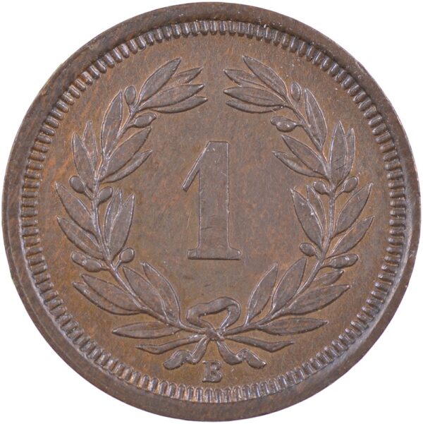 1 Rappen, 1880, unzirkuliert