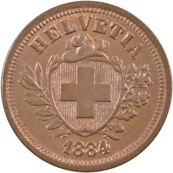 25063_1 1 Rappen, 1884, Stempelglanz