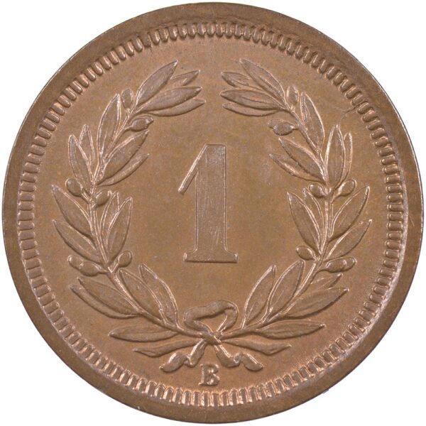1 Rappen, 1884, Stempelglanz