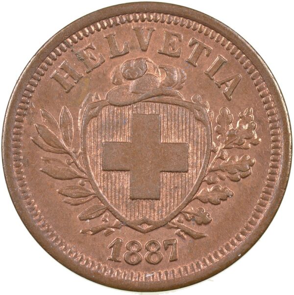 25065_1 1 Rappen, 1887, Stempelglanz