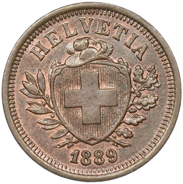 25068_1 1 Rappen, 1889, Stempelglanz