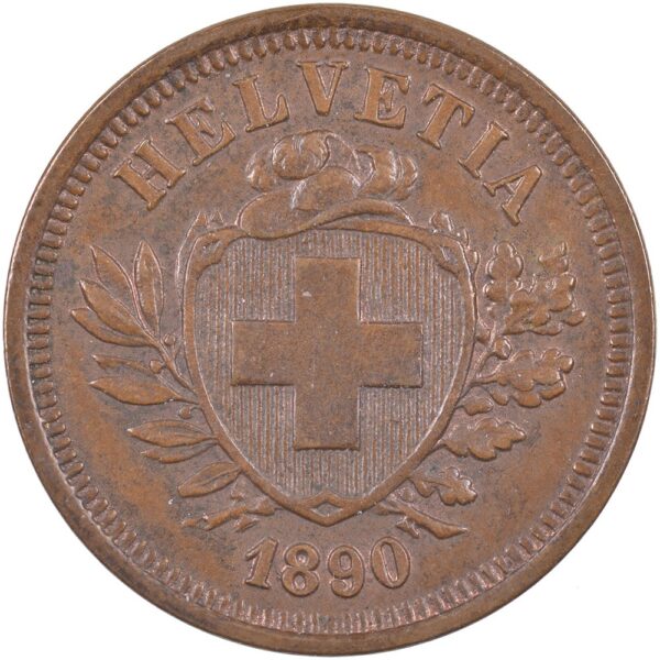 25069_1 1 Rappen, 1890, unzirkuliert