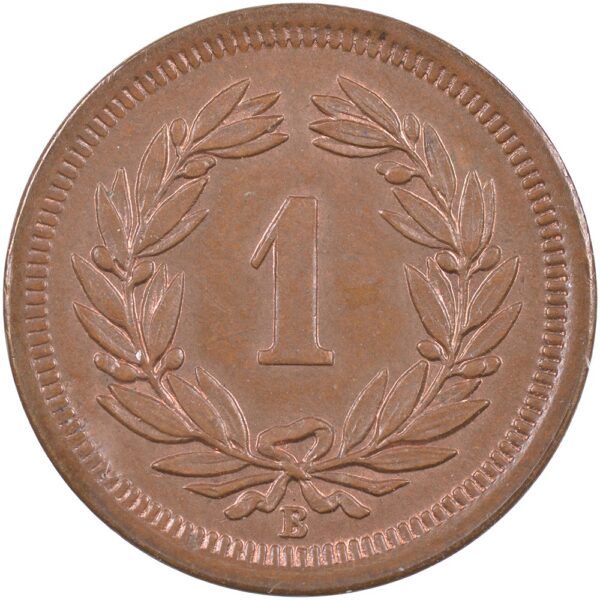 1 Rappen, 1890, unzirkuliert
