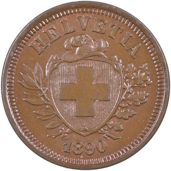 25071_1 1 Rappen, 1890, Stempelglanz
