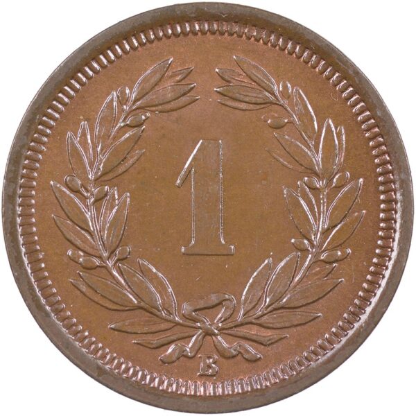 1 Rappen, 1890, Stempelglanz