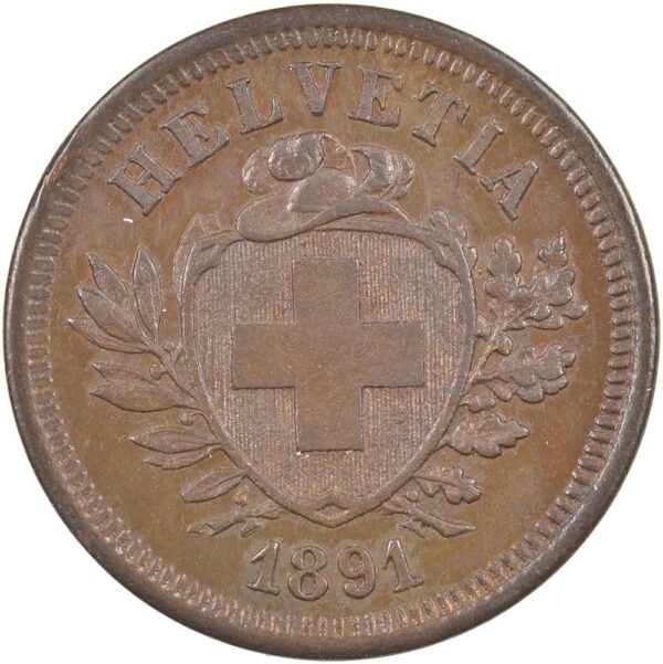 25072_1 1 Rappen, 1891, unzirkuliert
