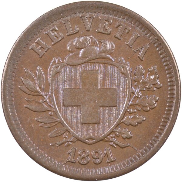25074_1 1 Rappen, 1891, unz/stgl