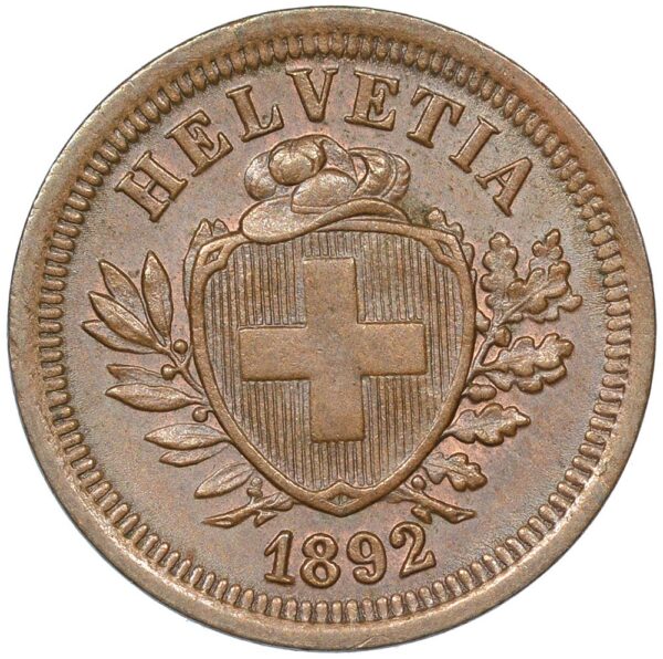25078_1 1 Rappen, 1892, unzirkuliert