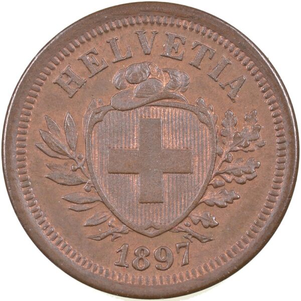 25088_1 1 Rappen, 1897, Stempelglanz