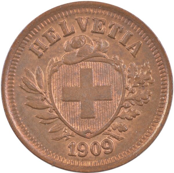 25119_1 1 Rappen, 1909, Stempelglanz