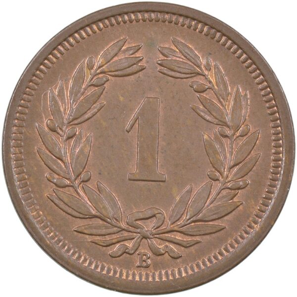 1 Rappen, 1911, Stempelglanz