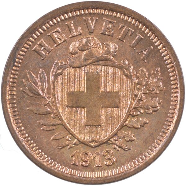 1 Rappen, 1913, Stempelglanz