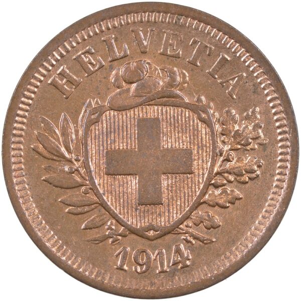25129_1 1 Rappen, 1914, Stempelglanz