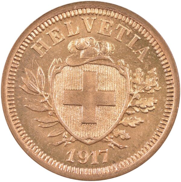 25133_1 1 Rappen, 1917, Stempelglanz