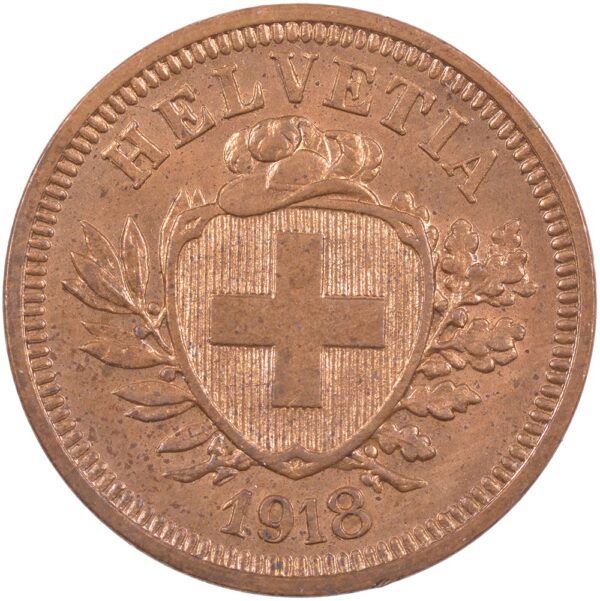 25135_1 1 Rappen, 1918, Stempelglanz