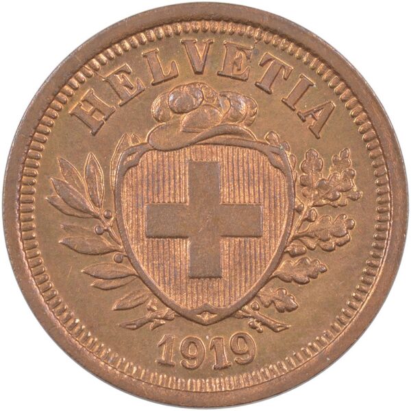 25137_1 1 Rappen, 1919, Stempelglanz
