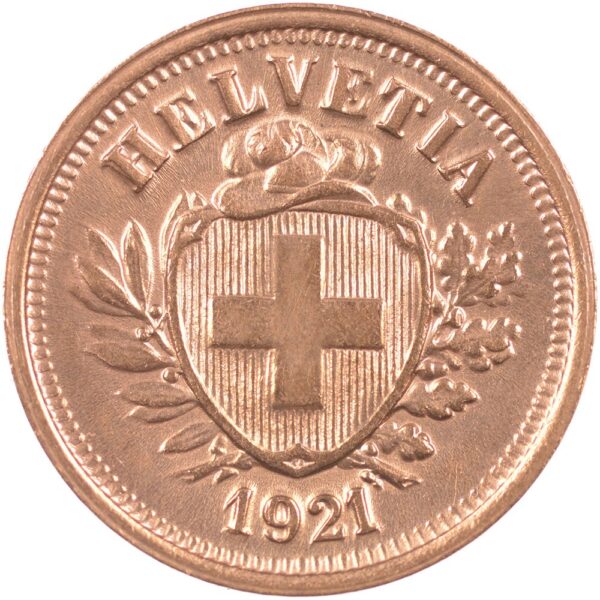 25140_1 1 Rappen, 1921, Stempelglanz