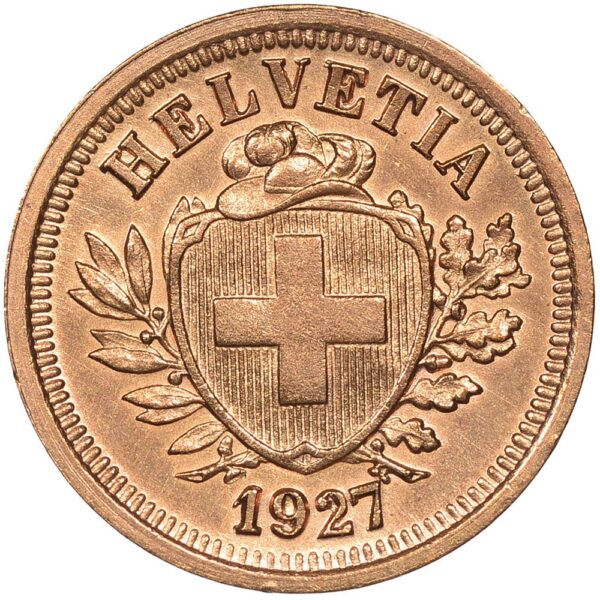 25147_1 1 Rappen, 1927, Stempelglanz
