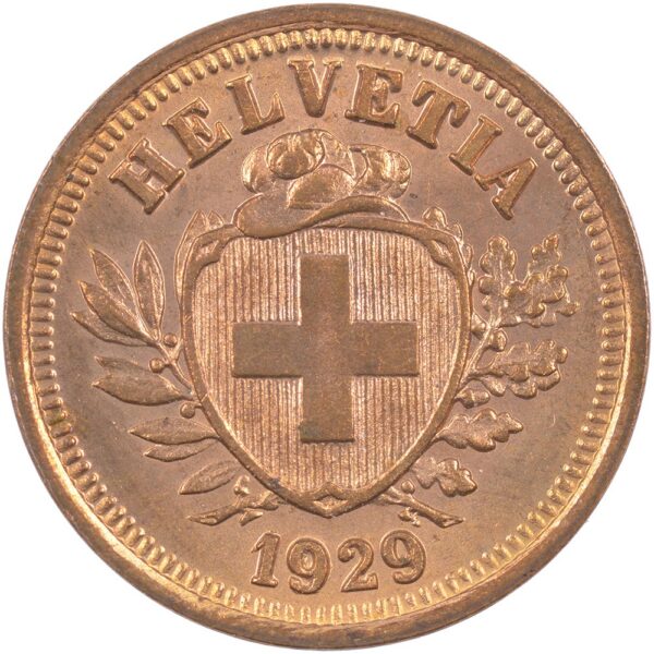25150_1 1 Rappen, 1929, Stempelglanz